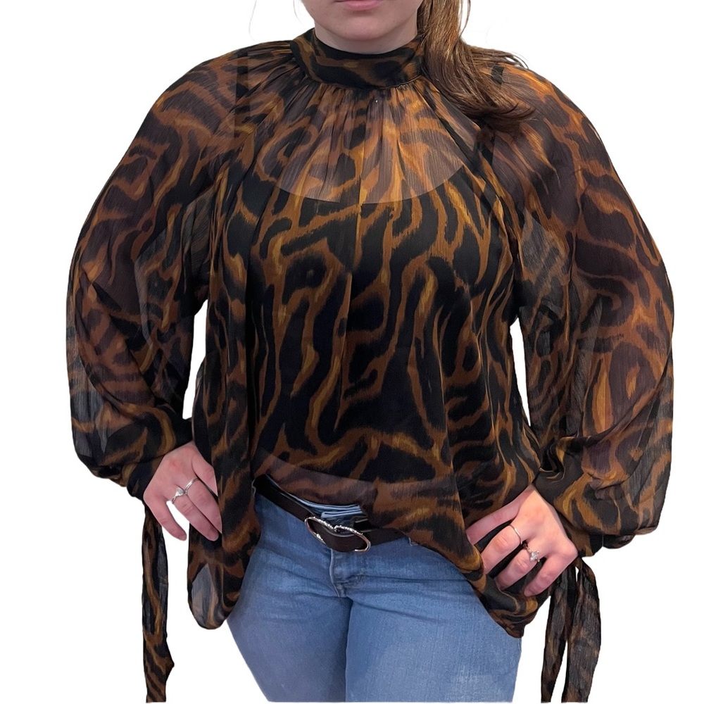 EUC H&M Animal Print Blouse